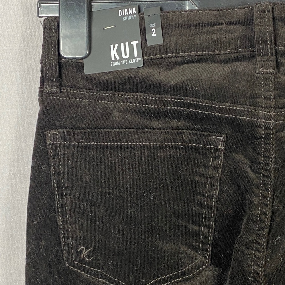 Kut from the Kloth Womens Diana Skinny Corduroy Pant In Bean Brown Size 2 - Picture 7 of 12